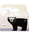 3 Sprouts Diaper Caddy - Black Bear - Cotton canvas Storage organisers
