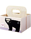 3 Sprouts Diaper Caddy - Black Bear - Cotton canvas Storage organisers