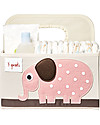 3 Sprouts Diaper Caddy - Pink Elephant - Cotton canvas Storage organisers