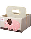 3 Sprouts Diaper Caddy - Pink Elephant - Cotton canvas Storage organisers