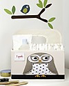 3 Sprouts Diaper Caddy - White Owl - Cotton canvas Storage organisers
