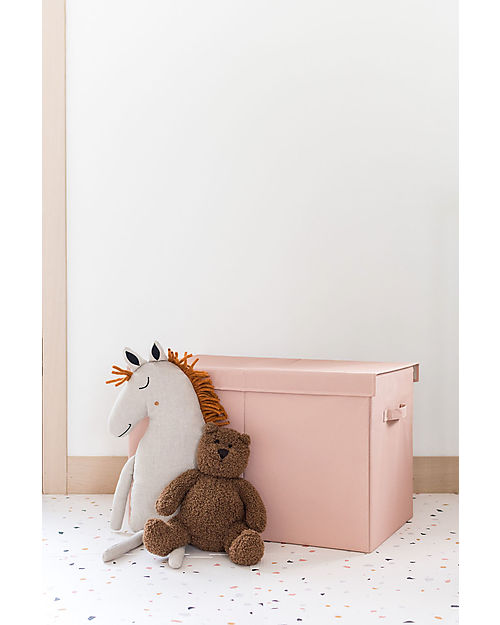 3 Sprouts Folding Toy Chest - Clay - 100% Recycled Polyester - 62x38x38cm Toy Storage Boxes