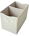 3 Sprouts Folding Toy Chest - Gingham Beige - 100% Recycled Polyester - 62x38x38cm Toy Storage Boxes