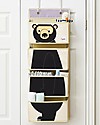 3 Sprouts Hanging Wall Organizer, 4 Pockets - Bear Black Wall Storage Organize