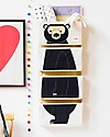 3 Sprouts Hanging Wall Organizer, 4 Pockets - Bear Black Wall Storage Organize