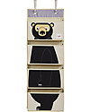 3 Sprouts Hanging Wall Organizer, 4 Pockets - Bear Black Wall Storage Organize