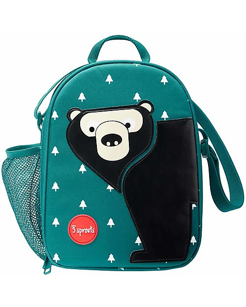 3 Sprouts Insulated Lunch Bag - Bear Teal Thermal Containers