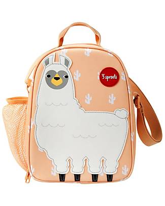 3 Sprouts Insulated Lunch Bag - Orange Llama - 26,5 x 8,9 x 20,3 cm Lunch Boxes
