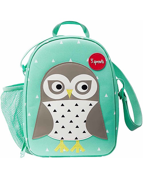 3 Sprouts Insulated Lunch Bag - Owl Mint Thermal Containers