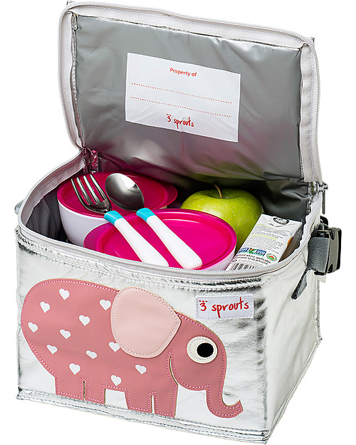 3 Sprouts Insulated Lunch Box - Elephant Kindergarten Backpacks
