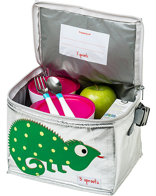 3 Sprouts Insulated Lunch Box - Iguana Kindergarten Backpacks