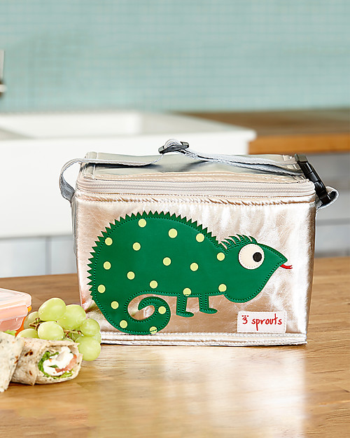 3 Sprouts Insulated Lunch Box - Iguana Kindergarten Backpacks
