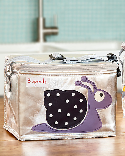 3 Sprouts Insulated Lunch Box - Snail Kindergarten Backpacks