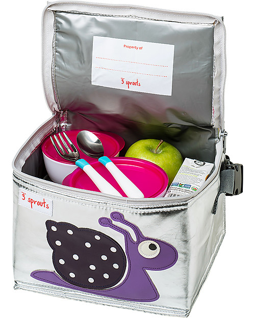 3 Sprouts Insulated Lunch Box - Snail Kindergarten Backpacks