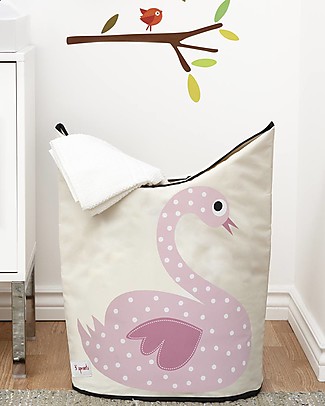 3 Sprouts Laundry Hamper Swan - No more mess, and lots of cuteness! Laundry Basket