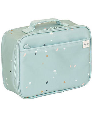 3 Sprouts Lunch Bag - Terrazzo Green - 100% Recycled Polyester PET Thermal Containers