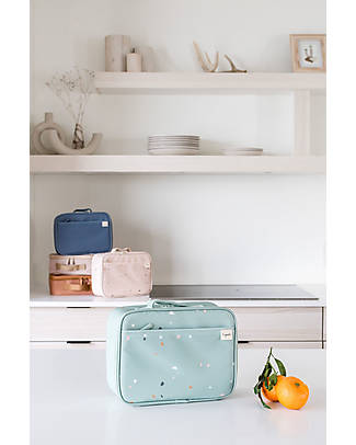 3 Sprouts Lunch Bag - Terrazzo Green - 100% Recycled Polyester PET Thermal Containers