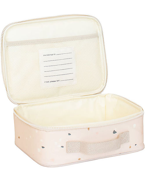 3 Sprouts Lunch Bag - Terrazzo Pink - 100% Recycled Polyester PET Thermal Containers