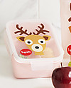 3 Sprouts Lunch Bento Box, 3 Compartments - Pink Deer Snack Boxes