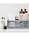 3 Sprouts Modern Folding and Stackable Crate - Recycled Plastic - Large - Gray - 43,18 x 29,21 x 17,78 cm Storage organisers