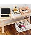 3 Sprouts Modern Folding and Stackable Crate - Recycled Plastic - Medium - Clay - 27,94 x 21,59 x 12,7 cm Storage organisers