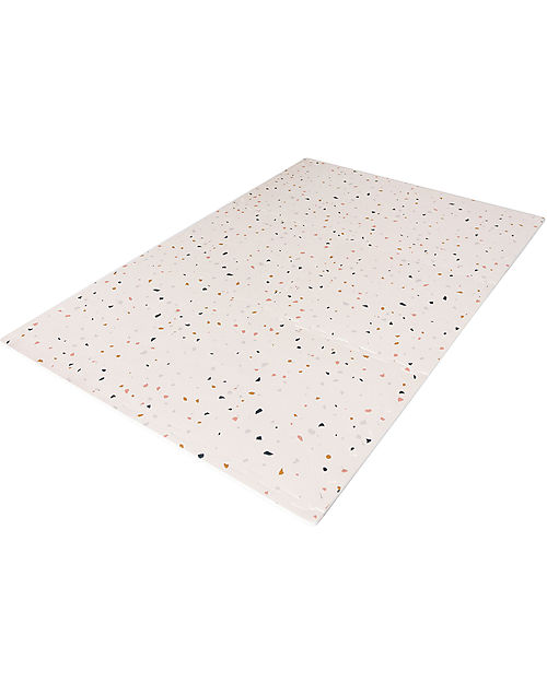 3 Sprouts Modular Toy Mat - Terrazzo Pink - 100% Eva Foam - 120x178 cm - 6 Pieces and 12 Borders Puzzle Mats