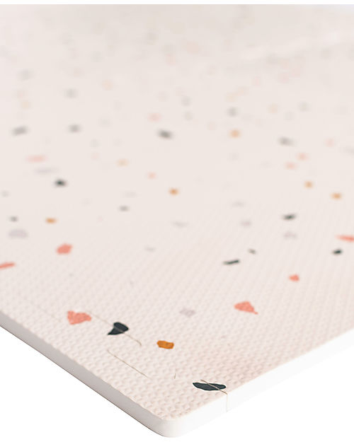 3 Sprouts Modular Toy Mat - Terrazzo Pink - 100% Eva Foam - 120x178 cm - 6 Pieces and 12 Borders Puzzle Mats