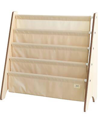 3 Sprouts Montessori Book Rack - Beige - Recycled Polyester - 61 x 63 x 25,4 cm Montessori Bookcases