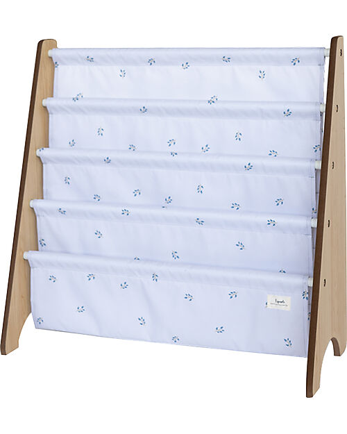 3 Sprouts Montessori Book Rack - Blueberry Mist - Recycled Polyester - 61x63x25,4 cm Montessori Bookcases
