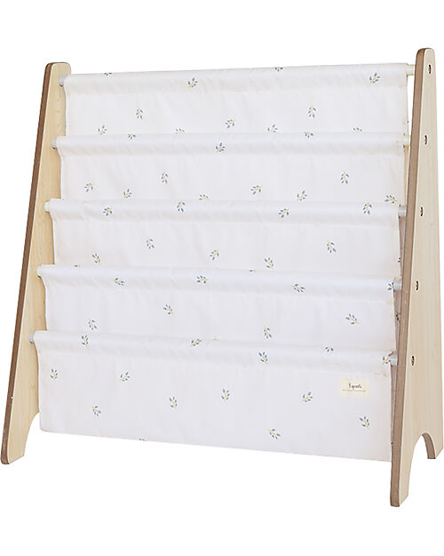 3 Sprouts Montessori Book Rack - Blueberry Taupe - Recycled Polyester - 61x63x25,4 cm Montessori Bookcases