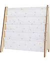 3 Sprouts Montessori Book Rack - Blueberry Taupe - Recycled Polyester - 61x63x25,4 cm Montessori Bookcases