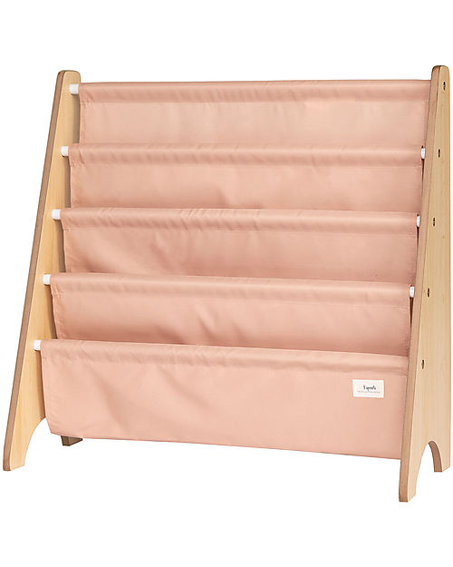 3 Sprouts Montessori Book Rack - Clay - Recycled Polyester - 61x63x25,4 cm Montessori Bookcases