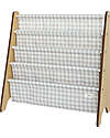 3 Sprouts Montessori Book Rack - Gingham Beige - Recycled Polyester - 61x63x25,4 cm Montessori Bookcases