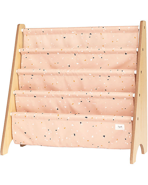 3 Sprouts Montessori Book Rack - Terrazzo Clay - Recycled Polyester - 61x63x25,4 cm Montessori Bookcases