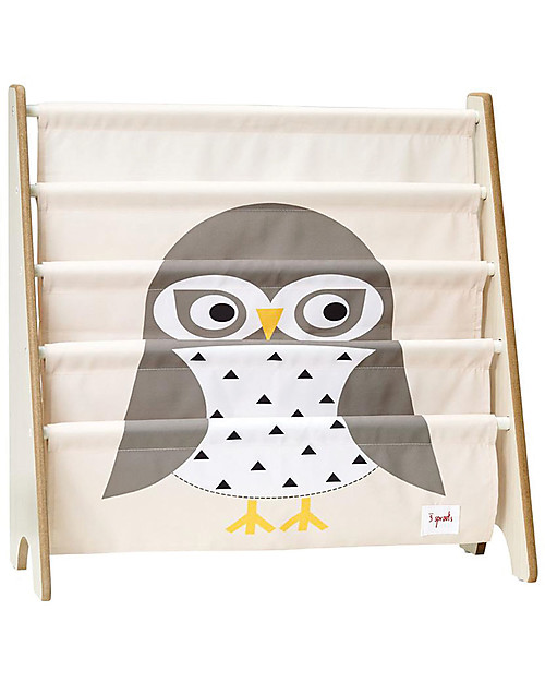 3 Sprouts Montessori Front Facing Book Rack - Grey Owl Montessori Bookcases
