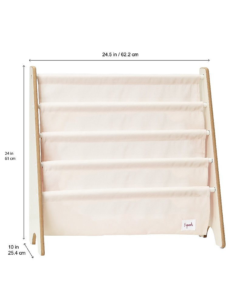 3 Sprouts Montessori Front Facing Book Rack Llama unisex (bambini)