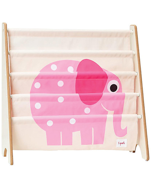 3 Sprouts Montessori Front Facing Book Rack - Pink Elephant Montessori Bookcases