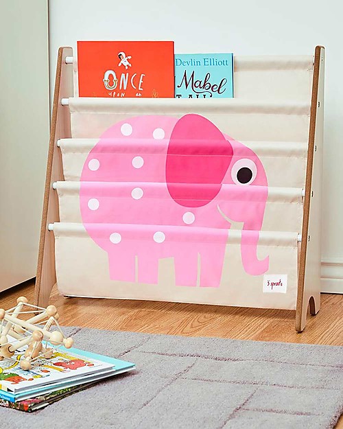 3 Sprouts Montessori Front Facing Book Rack - Pink Elephant Montessori Bookcases