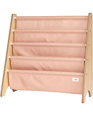 3 Sprouts OUTLET - Montessori Book Rack - Clay - Recycled Polyester - 61x63x25,4 cm Storage organisers