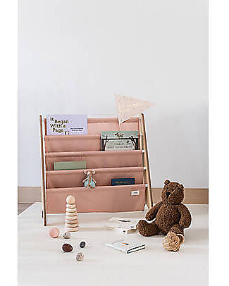 3 Sprouts OUTLET - Montessori Book Rack - Clay - Recycled Polyester - 61x63x25,4 cm Storage organisers