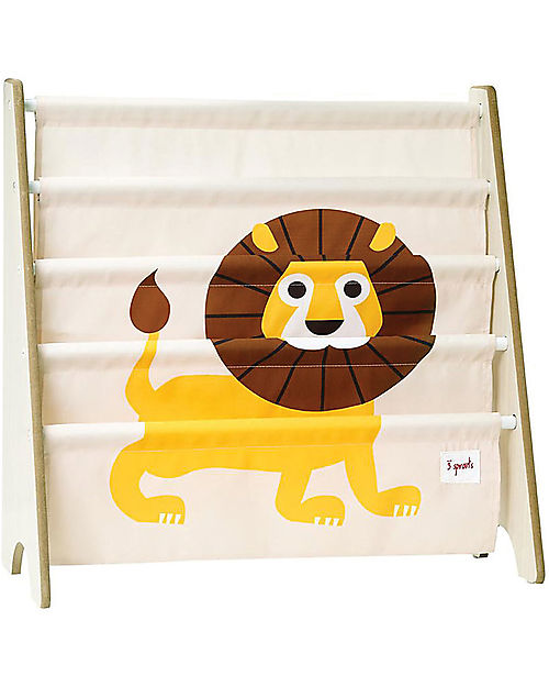 3 Sprouts OUTLET - Montessori Book Rack - Lion - Recycled Polyester - 61x63x25,4 cm Montessori Bookcases