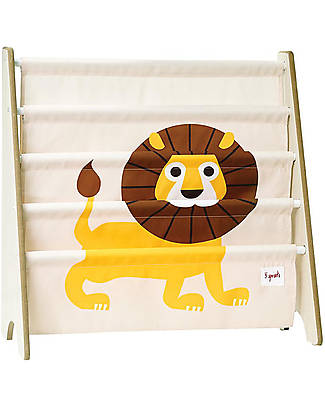 3 Sprouts OUTLET - Montessori Book Rack - Lion - Recycled Polyester - 61x63x25,4 cm Montessori Bookcases