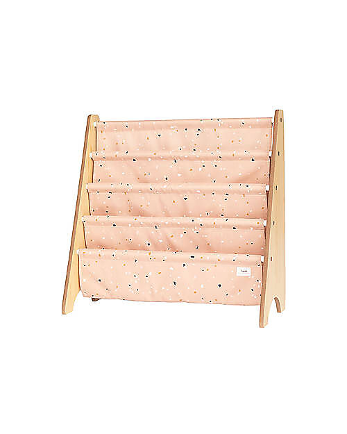 3 Sprouts OUTLET - Montessori Book Rack - Terrazzo Clay - Recycled Polyester - 61x63x25,4 cm Montessori Bookcases