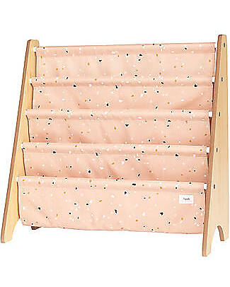 3 Sprouts OUTLET - Montessori Book Rack - Terrazzo Clay - Recycled Polyester - 61x63x25,4 cm Montessori Bookcases