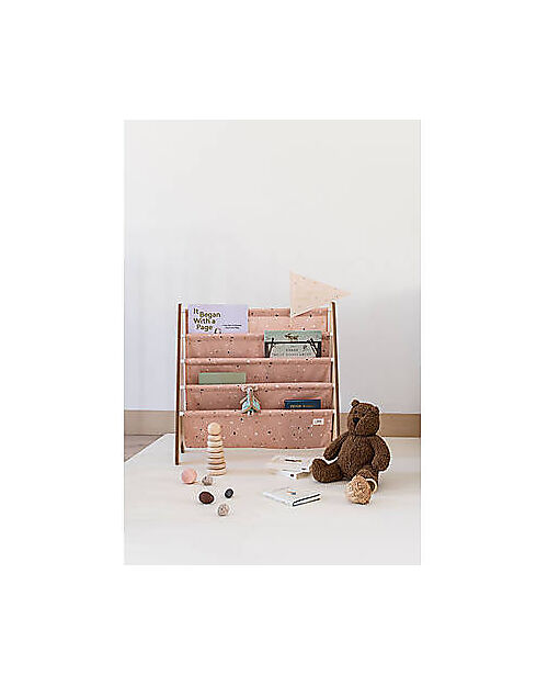 3 Sprouts OUTLET - Montessori Book Rack - Terrazzo Clay - Recycled Polyester - 61x63x25,4 cm Montessori Bookcases