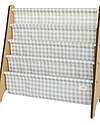 3 Sprouts OUTLET - Montessori Book Rack - Vichy Beige - Recycled Polyester - 61 x 63 x 25,4 cm Montessori Bookcases