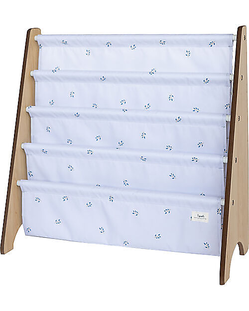 3 Sprouts OUTLET - Montessori Front Facing Book Rack - Blueberry Mist - Recycled Polyester - 61x63x25,4 cm Montessori Bookcases