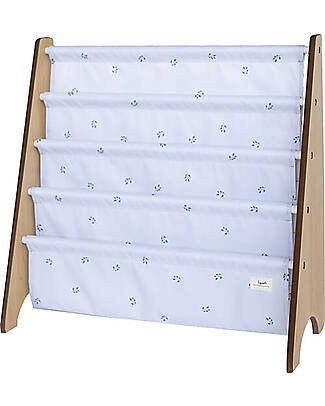 3 Sprouts OUTLET - Montessori Front Facing Book Rack - Blueberry Mist - Recycled Polyester - 61x63x25,4 cm Montessori Bookcases