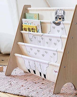 3 Sprouts OUTLET - Montessori Front Facing Book Rack - Llama - Showroom Sample Montessori Bookcases