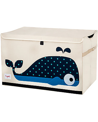 3 Sprouts OUTLET - Toy Chest - Whale - Clean the Bedroom with Imagination - Showroom Sample Toy Storage Boxes